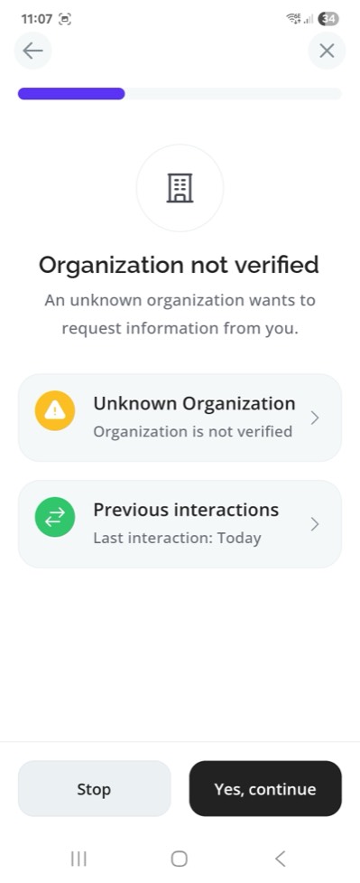Paradym: organization not verified