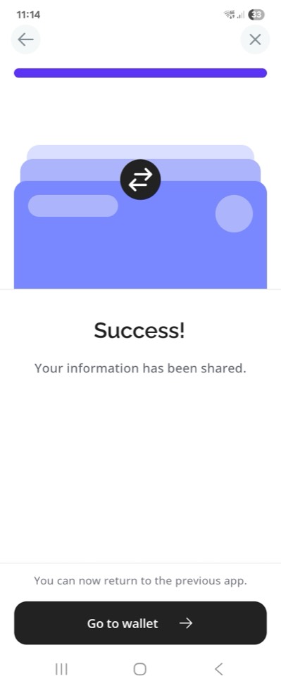 Paradym: success, the information has been shared